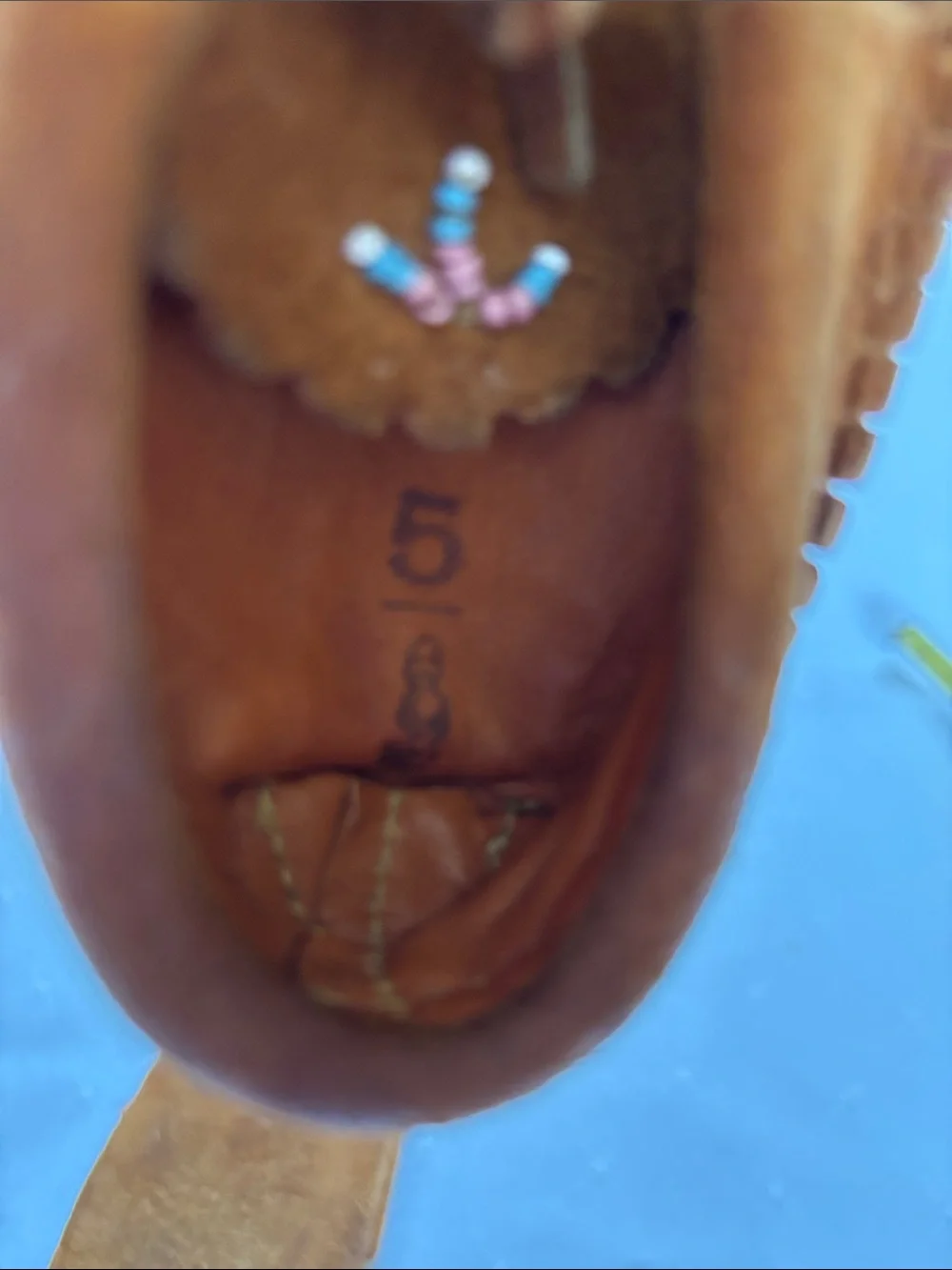 Leather Beaded baby moccasins